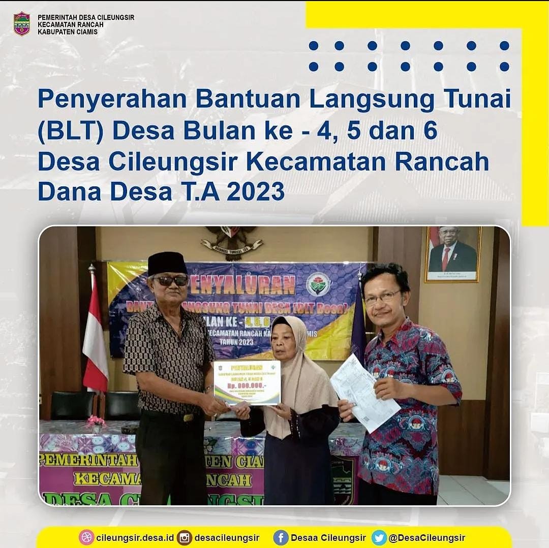 Penyerahan Bantuan Langsung Tunai Desa (BLT DD) Tahun Anggaran 2023